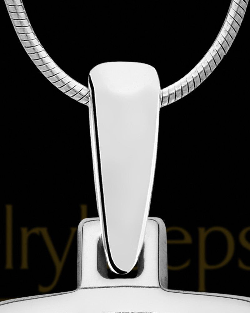 Solid 14K White Gold Ashland Rectangle Ash Jewelry