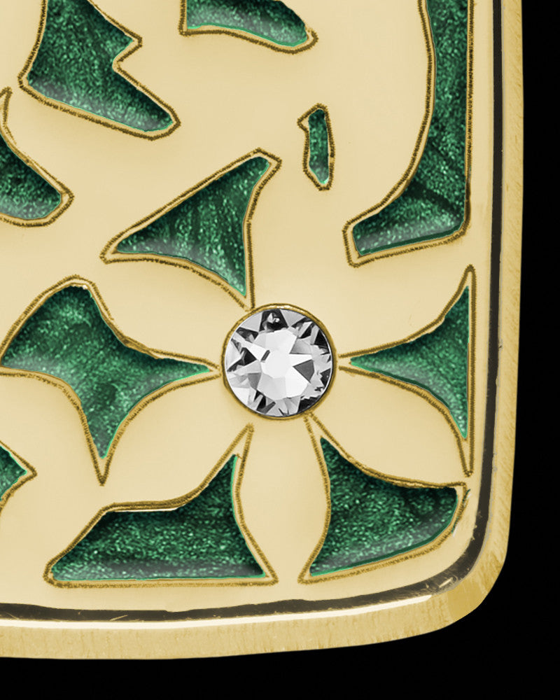 Solid 14K Gold Downy Rectangle Ash Jewelry
