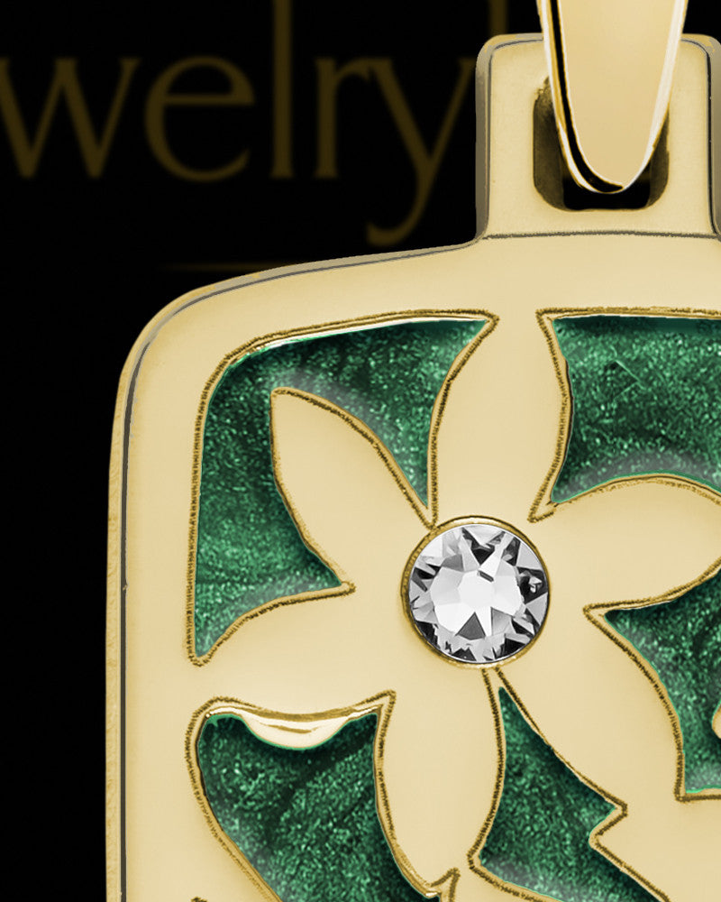 Solid 14K Gold Downy Rectangle Ash Jewelry