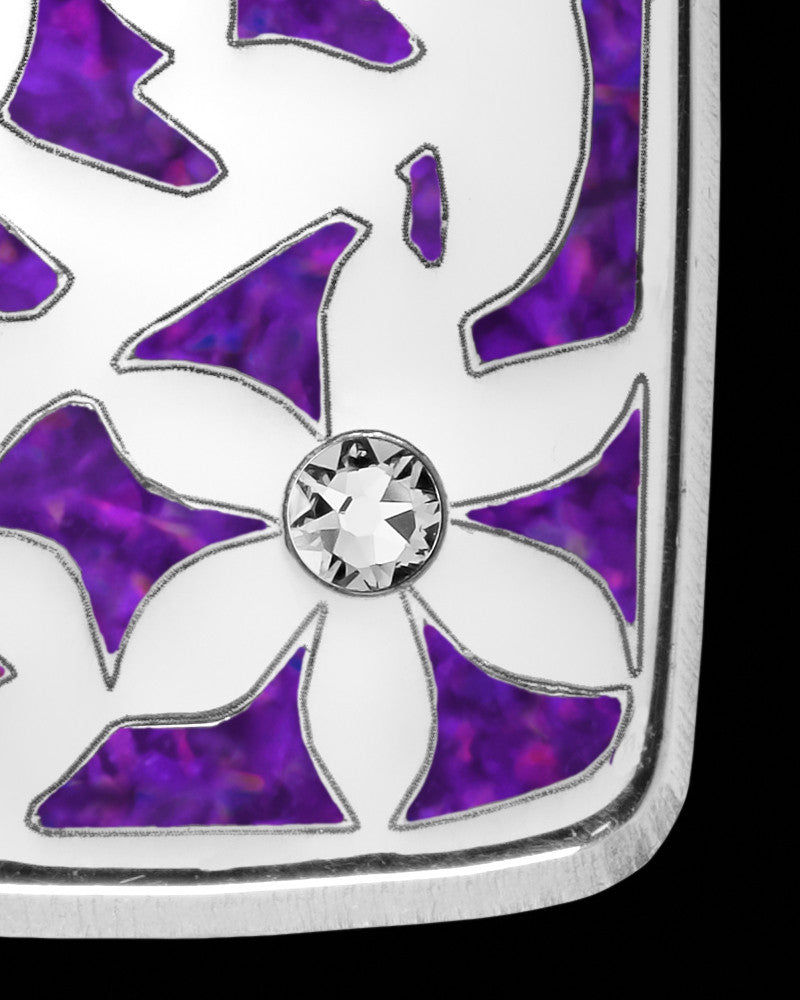Solid 14K White Gold Abundance Rectangle Ash Jewelry