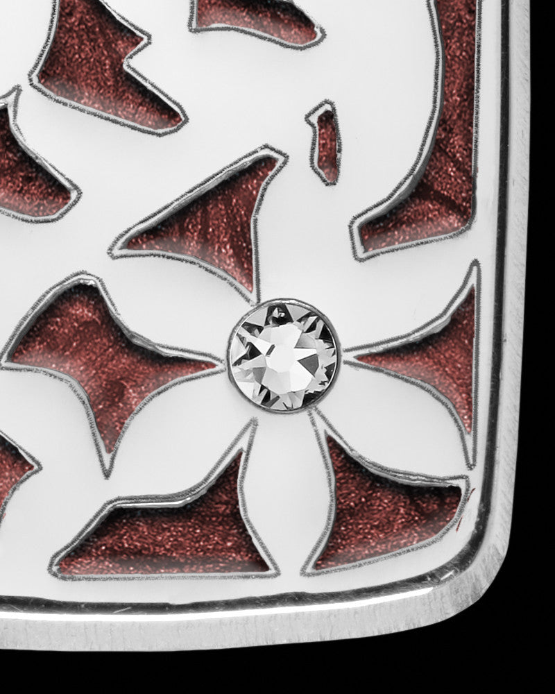 Solid 14K White Gold Clara Rectangle Ash Jewelry