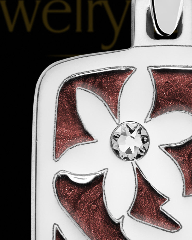 Solid 14K White Gold Clara Rectangle Ash Jewelry