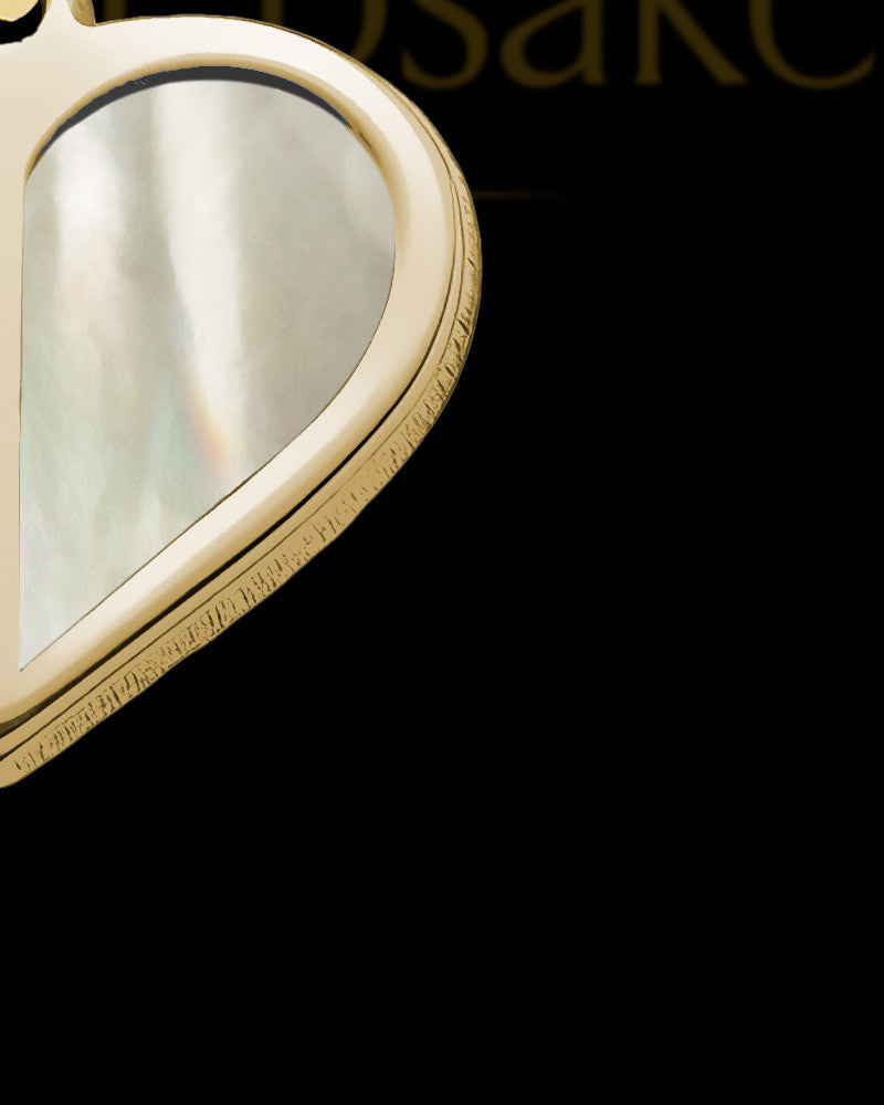 14K Gold Photo Split Heart with Flaxen Ash Jewelry