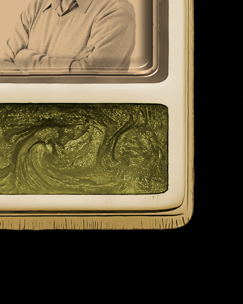 14K Gold Photo Rectangle with Spruce Ash Jewelry