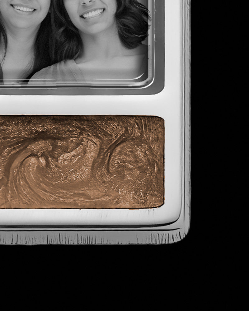 Sterling Silver Photo Rectangle with Driftwood Ash Jewelry