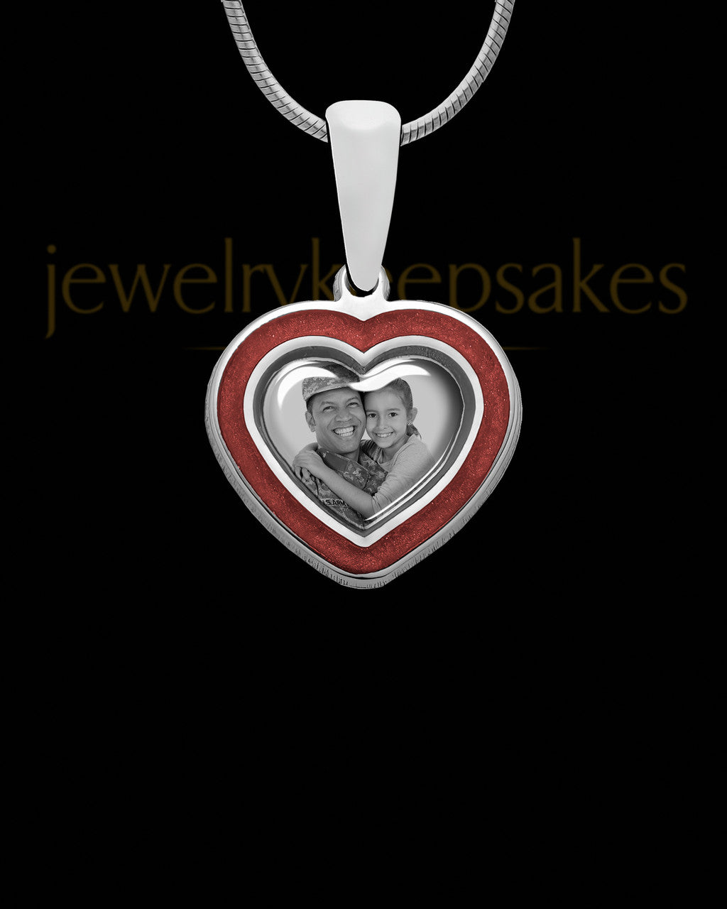 Sterling Silver Photo Heart with Berry Ash Jewelry