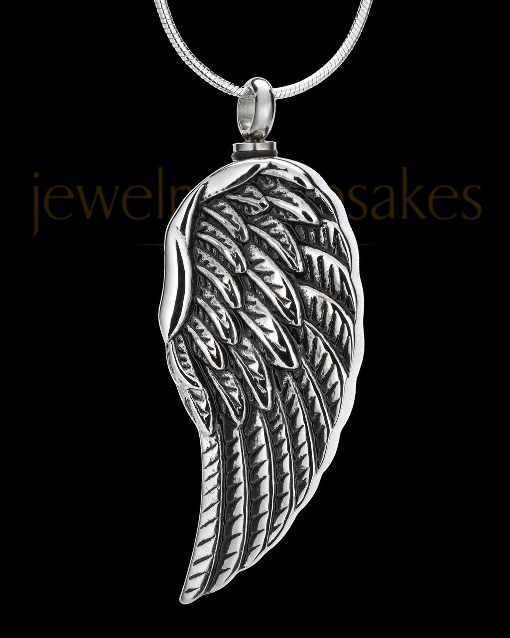 Stainless Steel Feathers Cremation Pendant