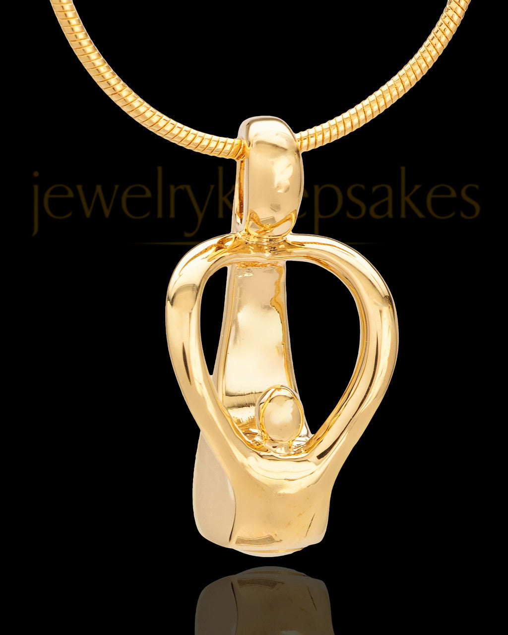 Gold Plated Parental Love Cremation Urn Pendant