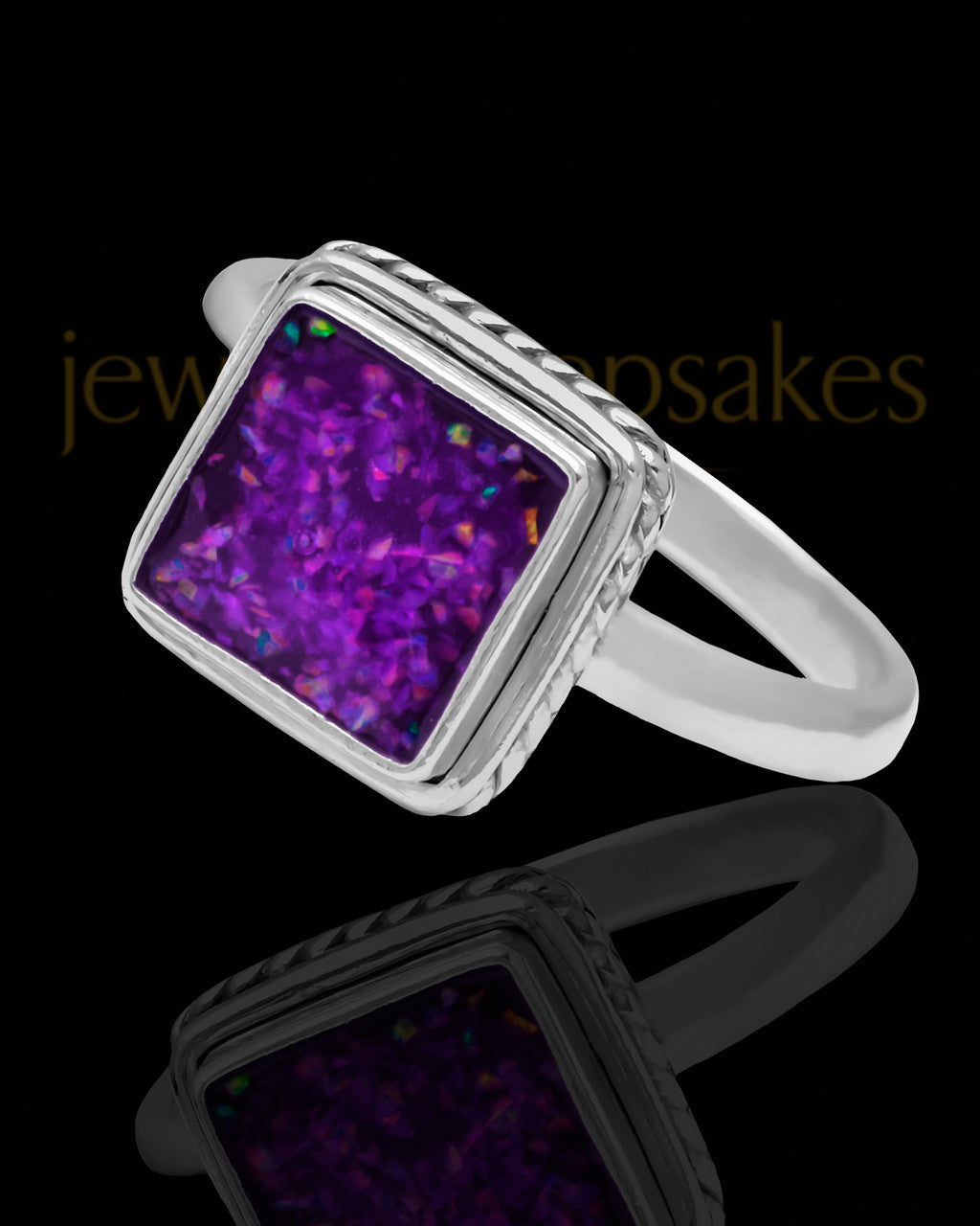 Ladies Calliope Orchid Pearl Opal Silver Ash Ring
