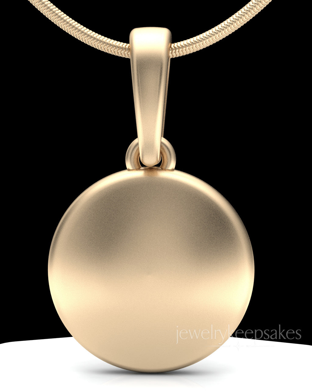 Solid 14K Gold Luna Permanently Sealed Waterproof Keepsake Jewelry