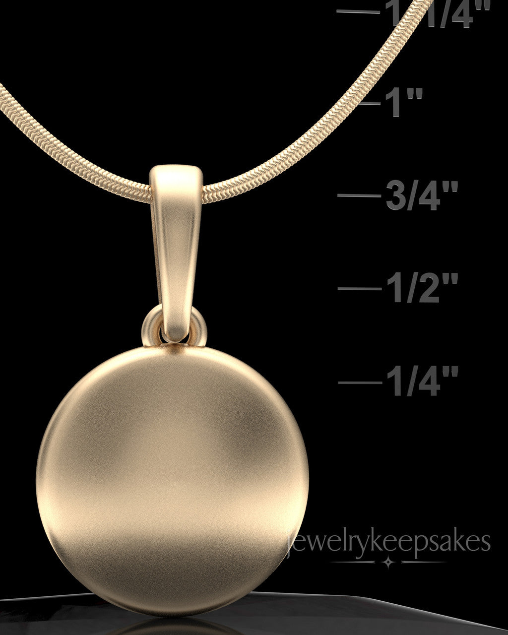 Solid 14K Gold Luna Permanently Sealed Waterproof Keepsake Jewelry