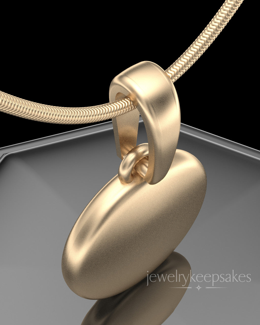 Solid 14K Gold Luna Permanently Sealed Waterproof Keepsake Jewelry
