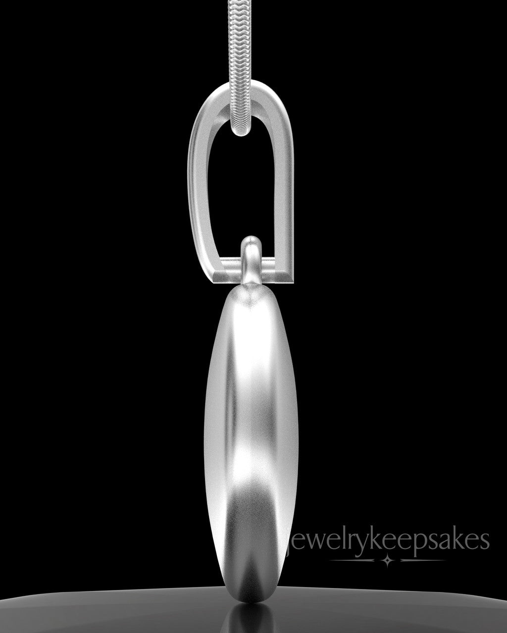 Solid 14K White Gold Luna Permanently Sealed Waterproof Keepsake Jewelry