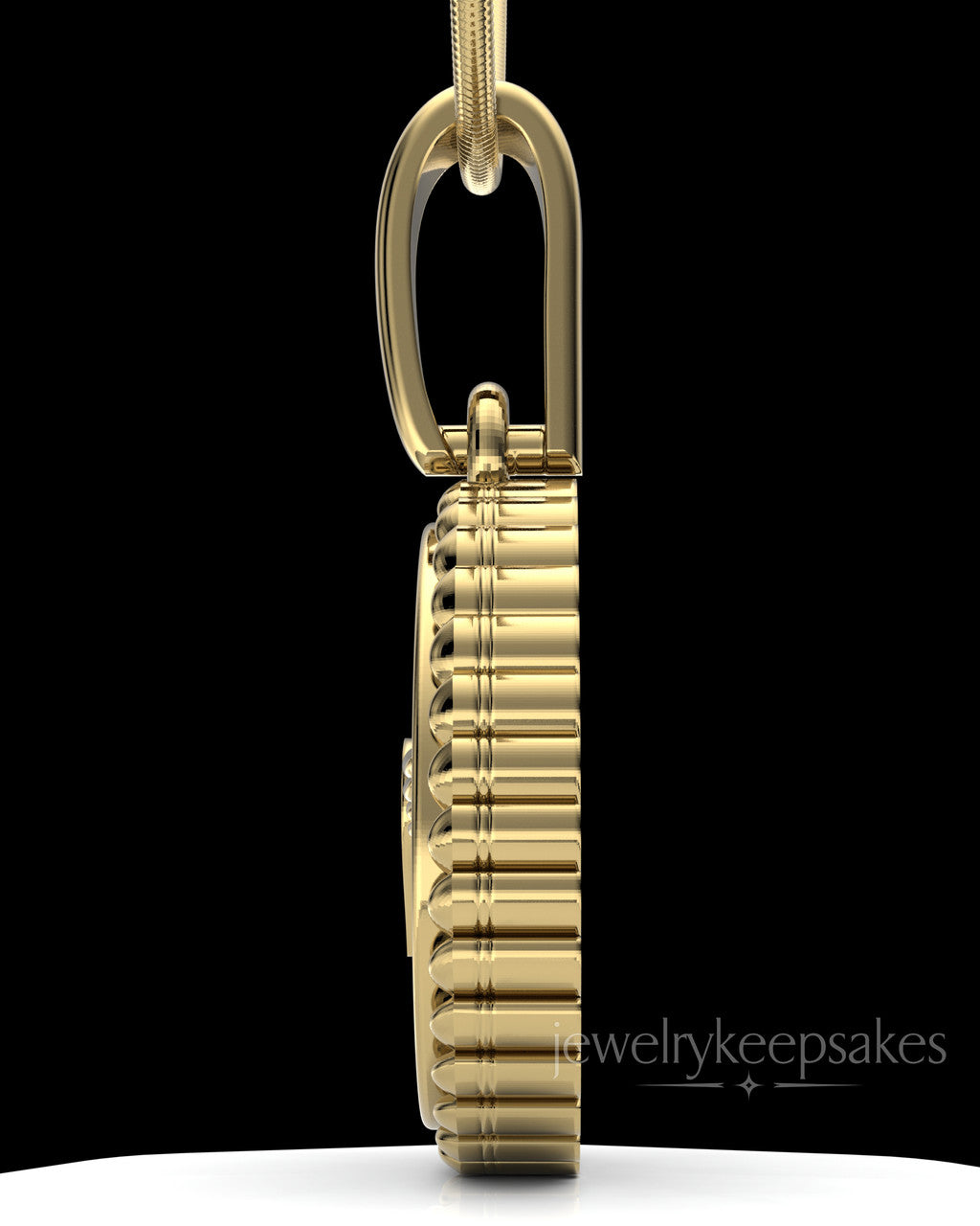 Gold Plated Oval In Love Permanently Sealed Waterproof Keepsake Jewelry