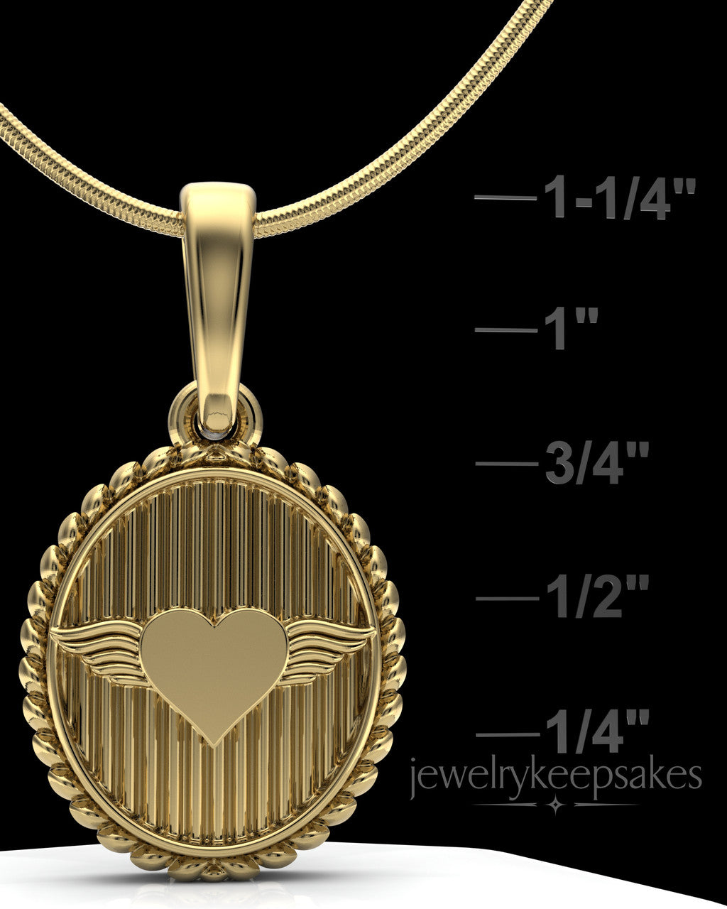 Gold Plated Oval In Love Permanently Sealed Waterproof Keepsake Jewelry