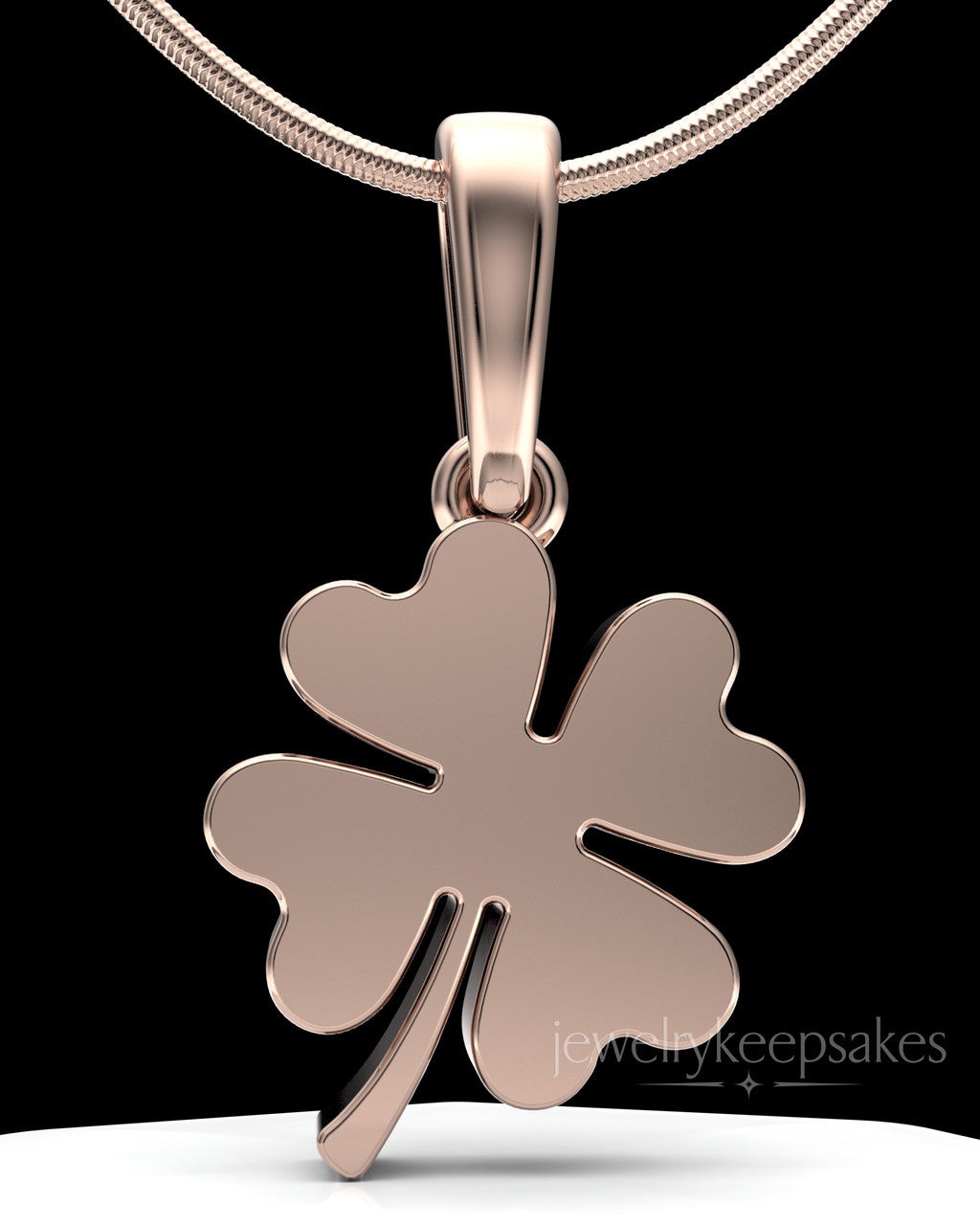 Rose Gold Plated My Lucky Clover Permanently Sealed Waterproof Keepsake Jewelry