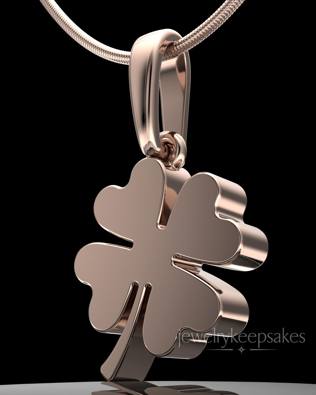 Rose Gold Plated My Lucky Clover Permanently Sealed Waterproof Keepsake Jewelry