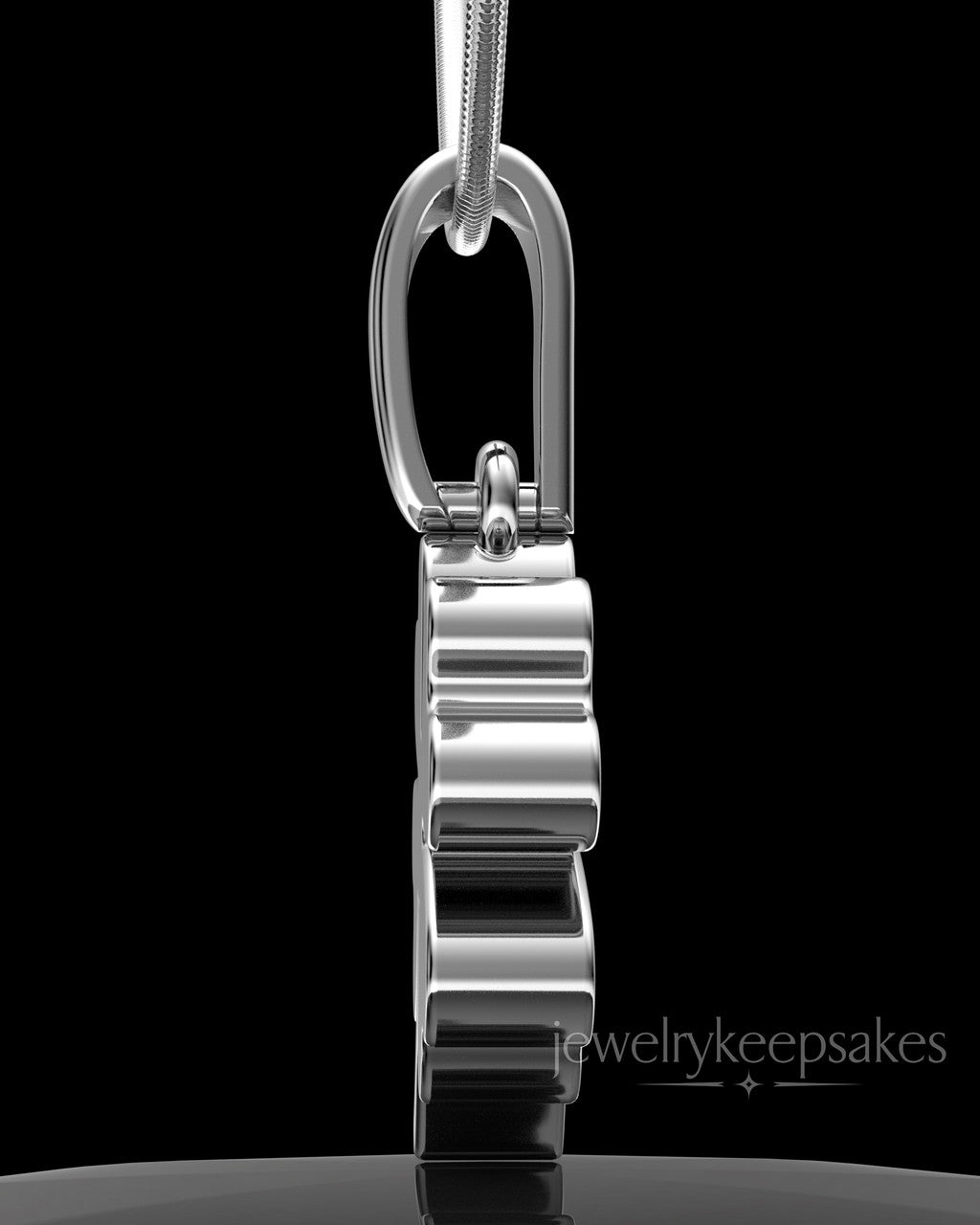 Solid 14k White Gold My Lucky Clover Permanently Sealed Waterproof Keepsake Jewelry