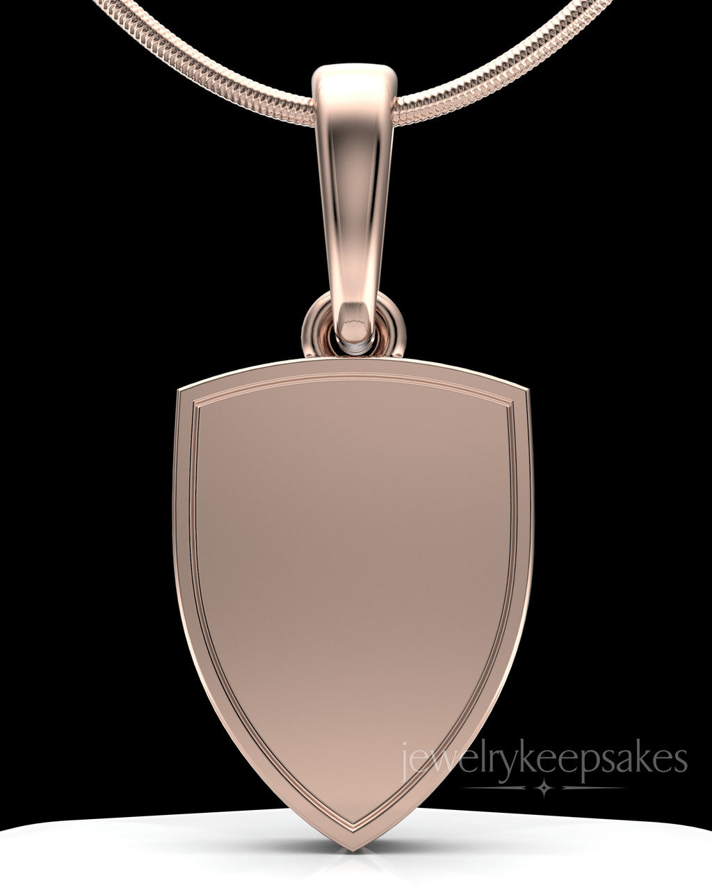 Rose Gold Plated Remember Me Amulet Permanently Sealed Waterproof Keepsake Jewelry