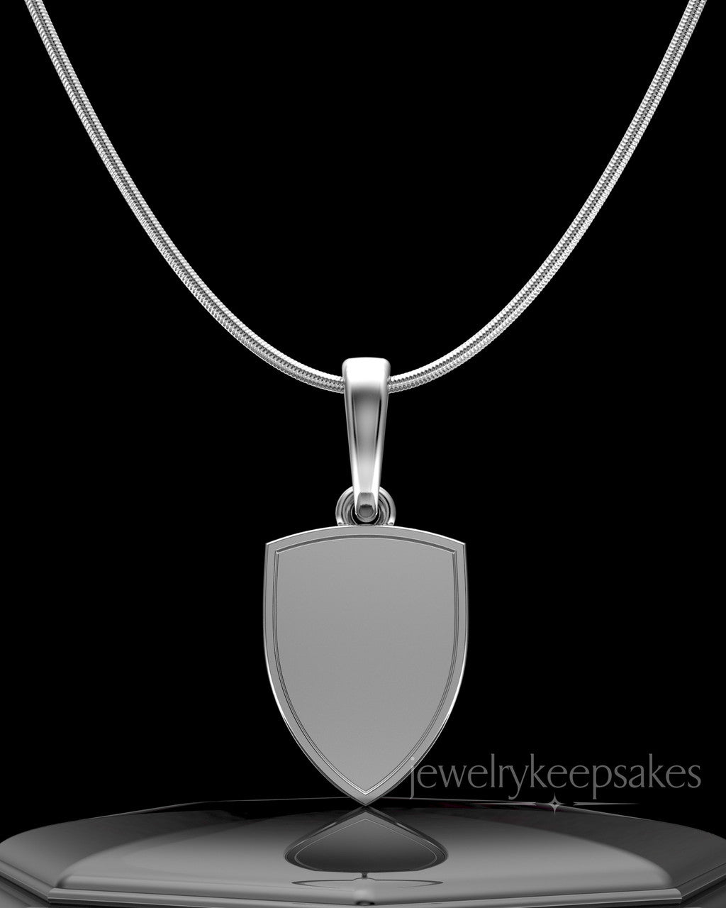 Solid 14k White Gold Remember Me Amulet Permanently Sealed Waterproof Keepsake Jewelry