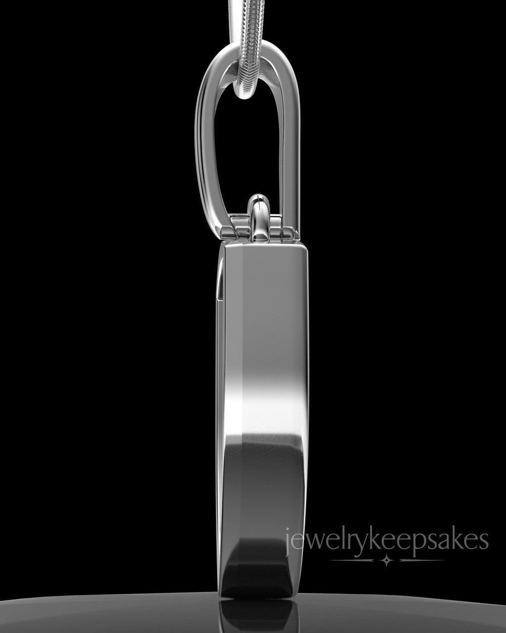 Solid 14k White Gold Remember Me Amulet Permanently Sealed Waterproof Keepsake Jewelry