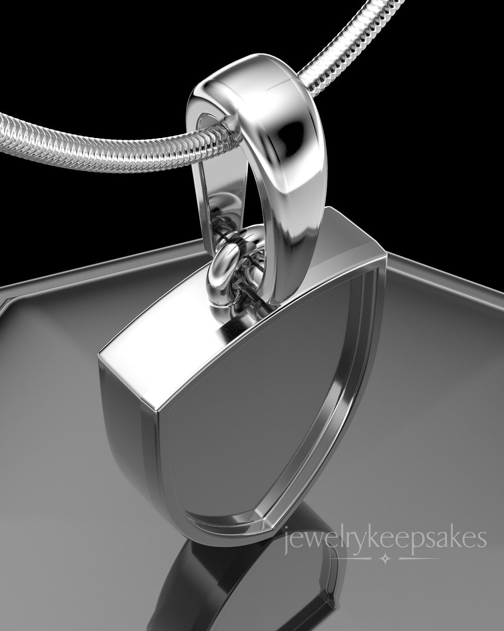 Solid 14k White Gold Remember Me Amulet Permanently Sealed Waterproof Keepsake Jewelry