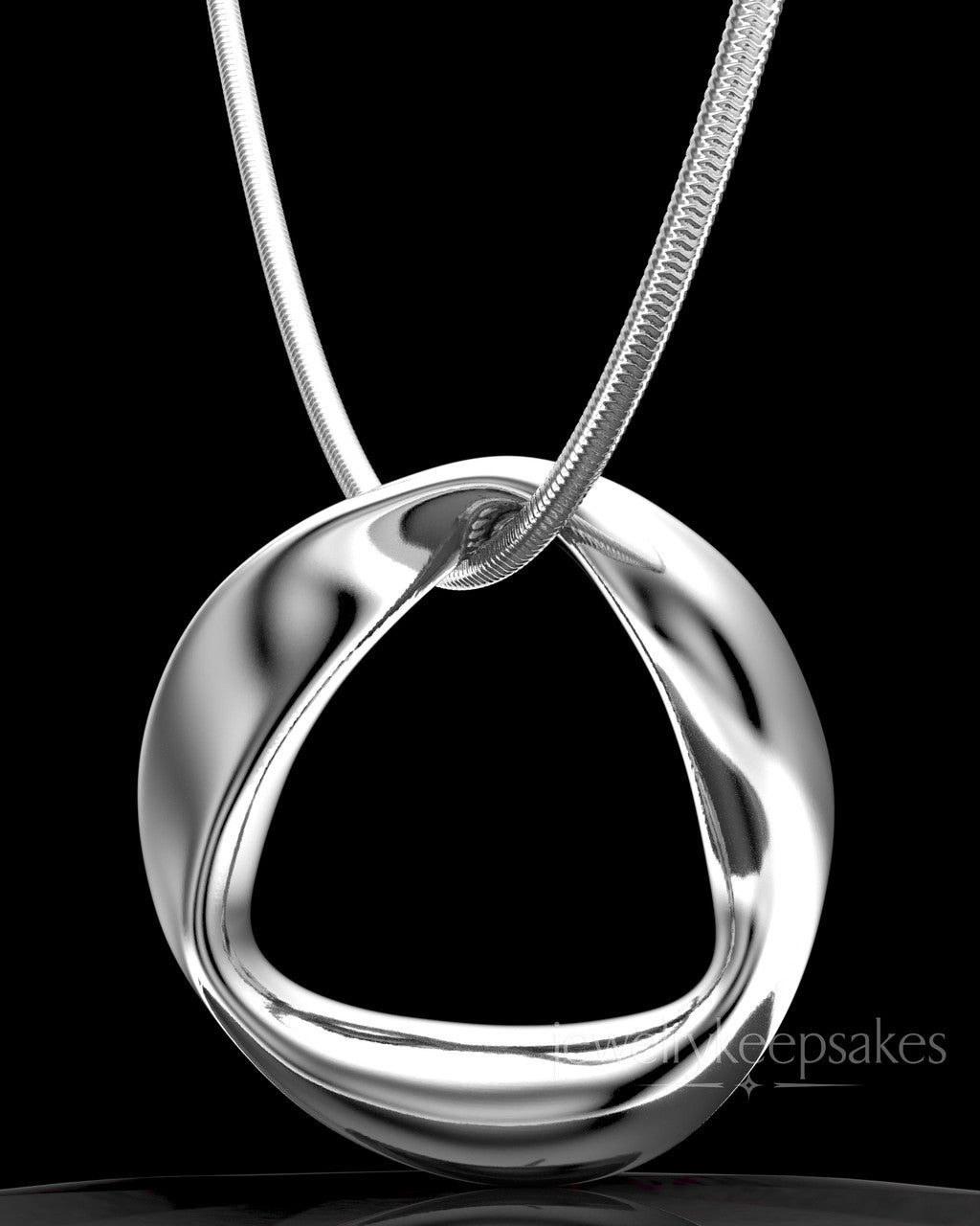 Sterling Silver Gentle Twist Permanently Sealed Waterproof Keepsake Jewelry