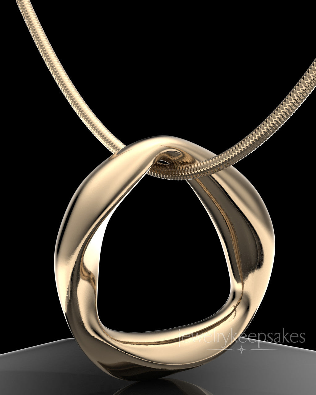 Solid 14k Gold Gentle Twist Permanently Sealed Waterproof Keepsake Jewelry