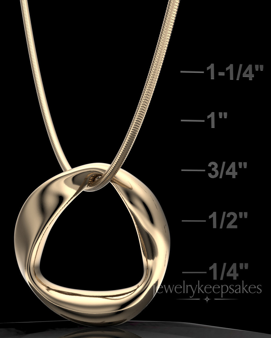 Gold Plated Gentle Twist Permanently Sealed Waterproof Keepsake Jewelry