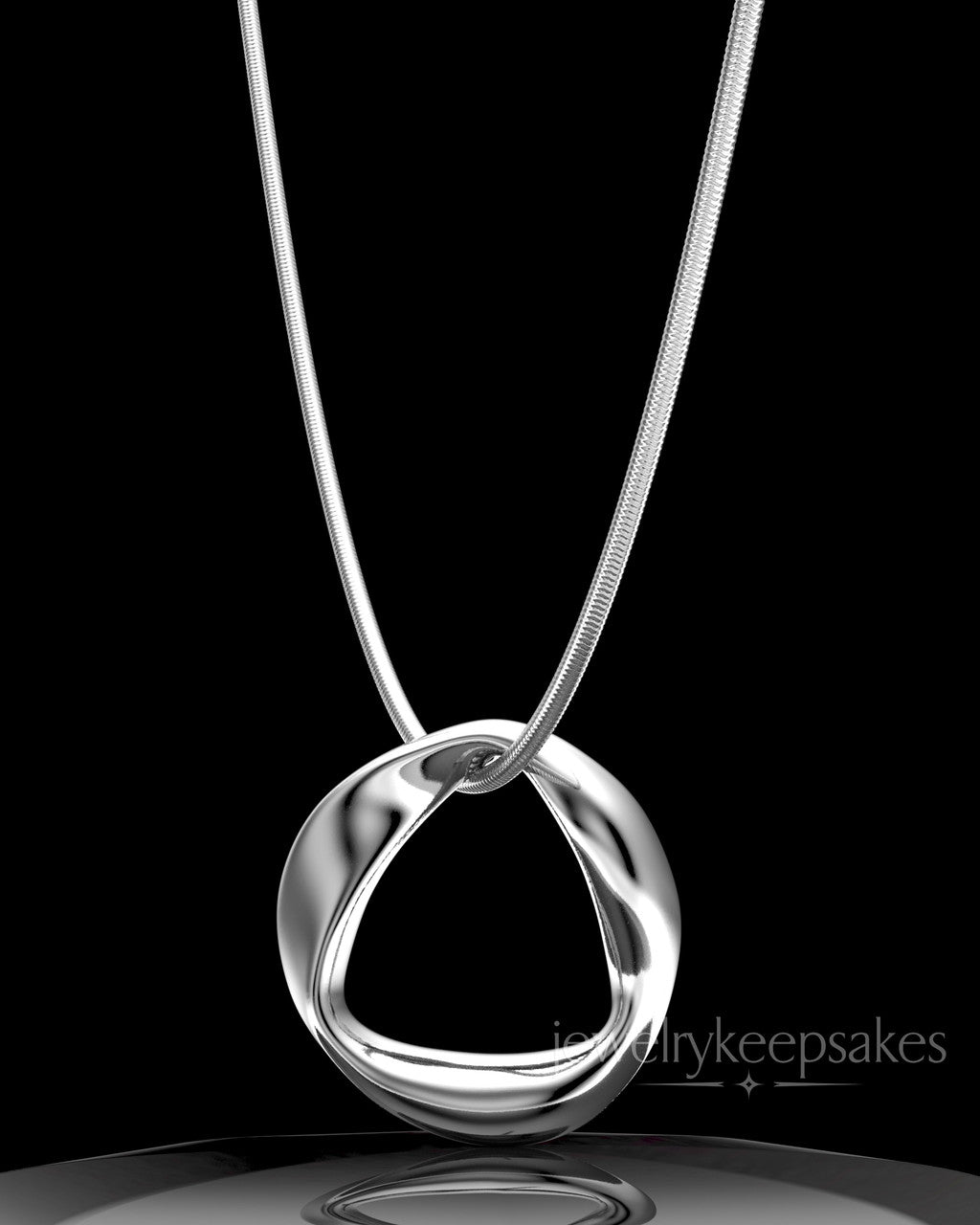 Sterling Silver Gentle Twist Permanently Sealed Waterproof Keepsake Jewelry