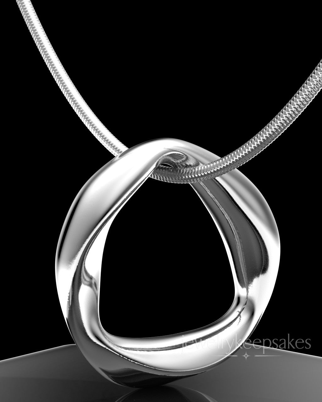 Sterling Silver Gentle Twist Permanently Sealed Waterproof Keepsake Jewelry