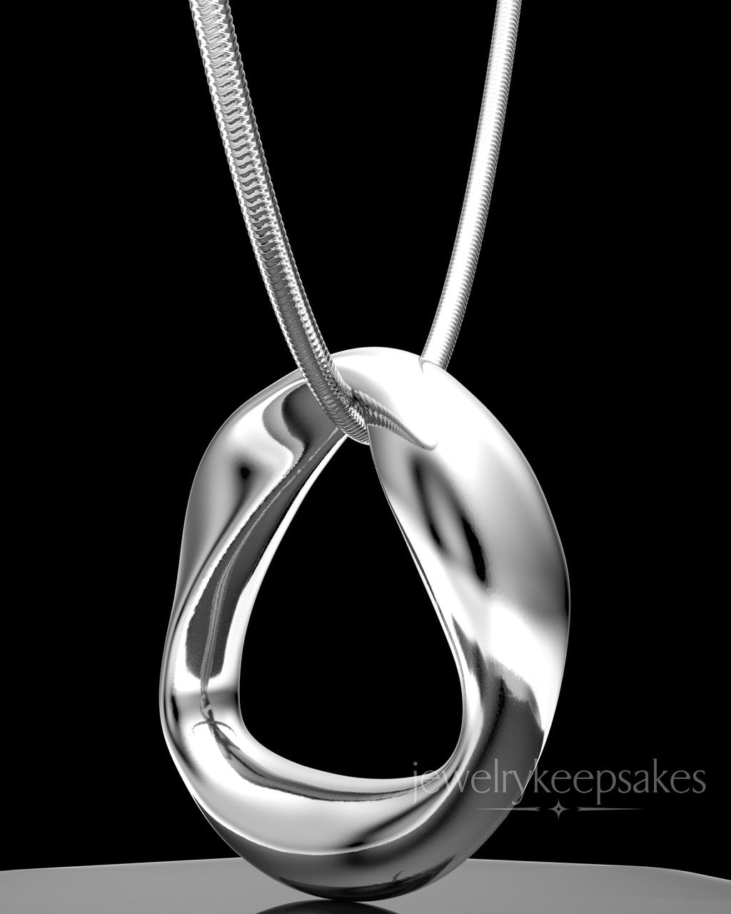 Sterling Silver Gentle Twist Permanently Sealed Waterproof Keepsake Jewelry