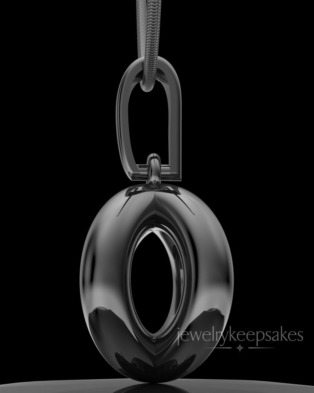 Black Plated Harmony Sphere Permanently Sealed Waterproof Keepsake Jewelry