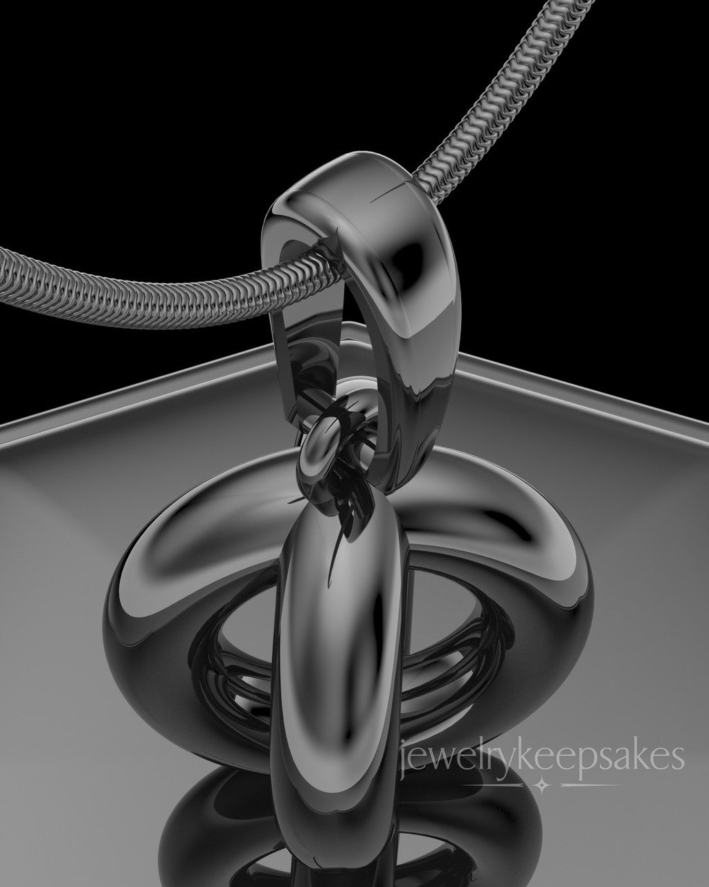 Black Plated Harmony Sphere Permanently Sealed Waterproof Keepsake Jewelry
