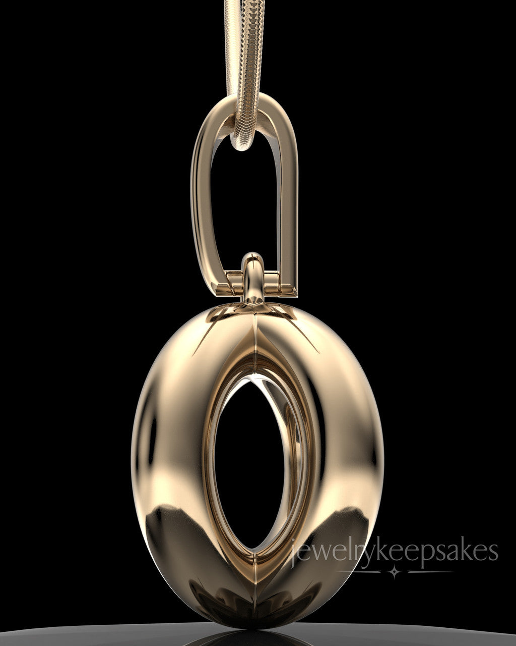 Solid 14k Gold Harmony Sphere Permanently Sealed Waterproof Keepsake Jewelry
