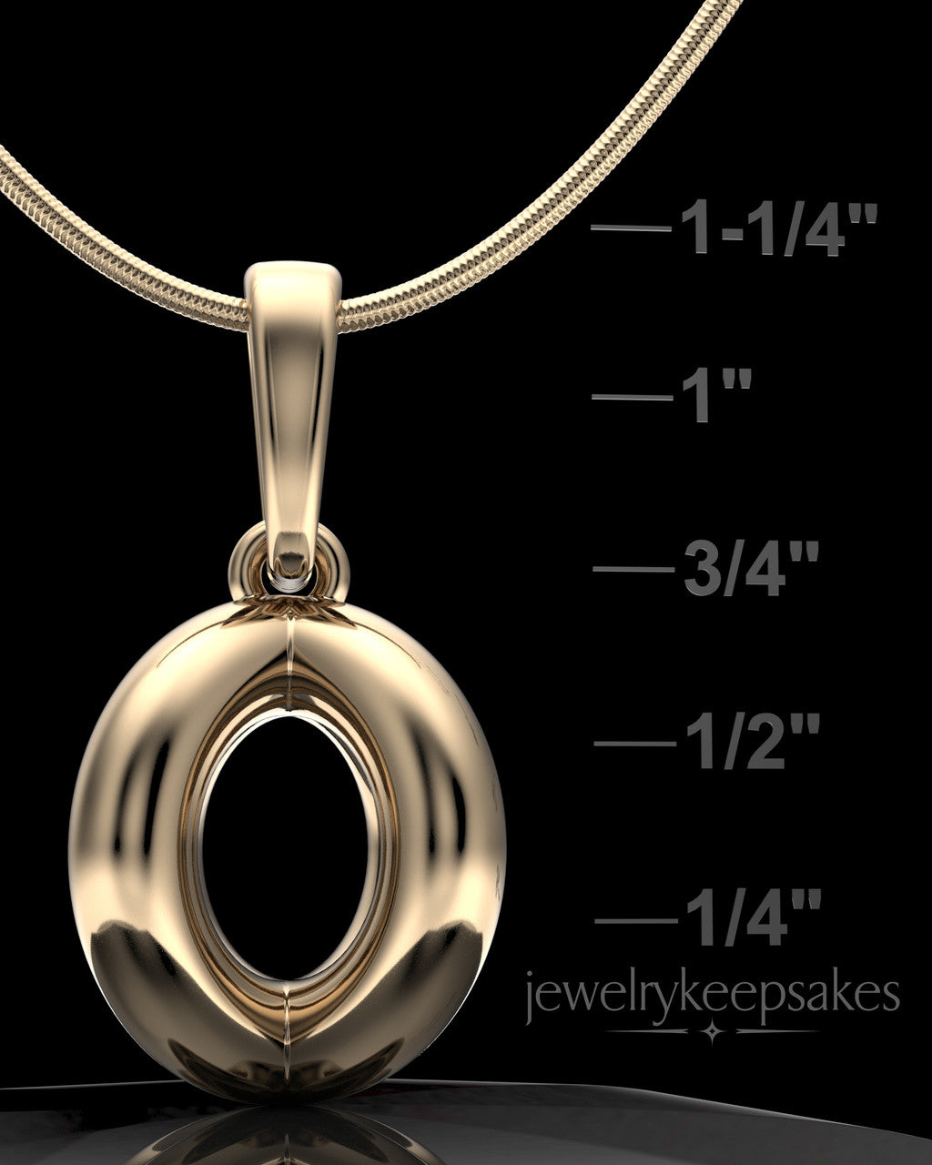 Solid 14k Gold Harmony Sphere Permanently Sealed Waterproof Keepsake Jewelry