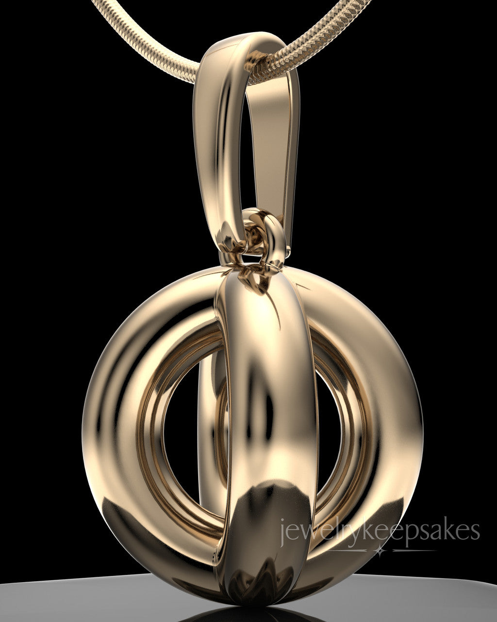 Solid 14k Gold Harmony Sphere Permanently Sealed Waterproof Keepsake Jewelry
