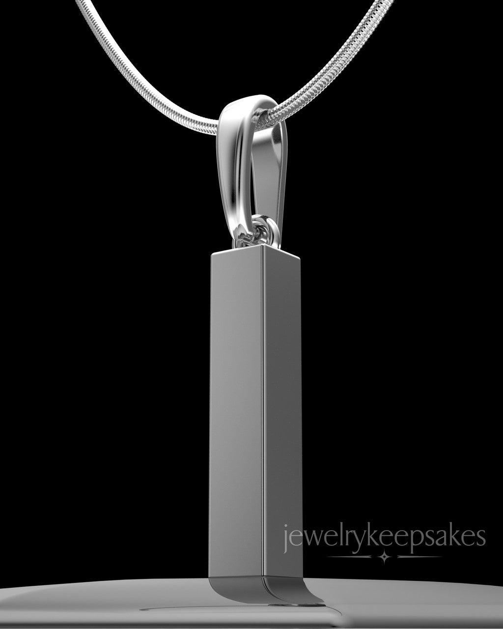 Sterling Silver Steadfast Long Cylinder Permanently Sealed Waterproof Keepsake Jewelry