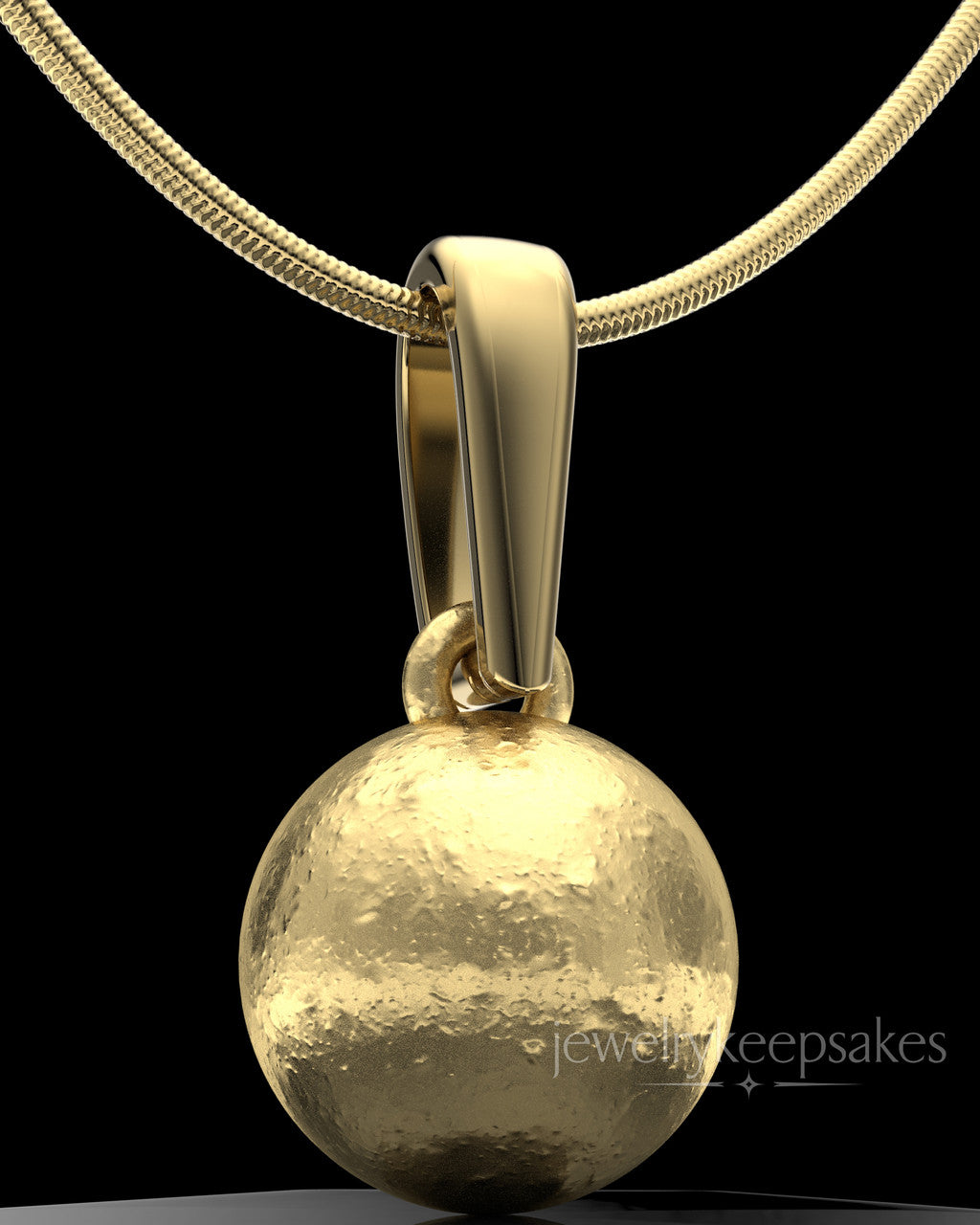Gold Plated Spherical Permanently Sealed Waterproof Keepsake Jewelry