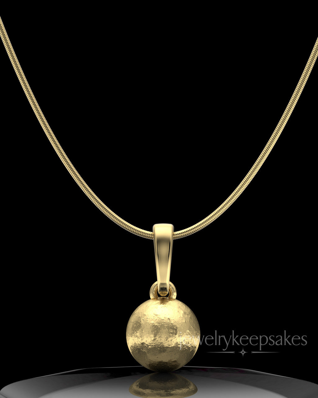 Gold Plated Spherical Permanently Sealed Waterproof Keepsake Jewelry