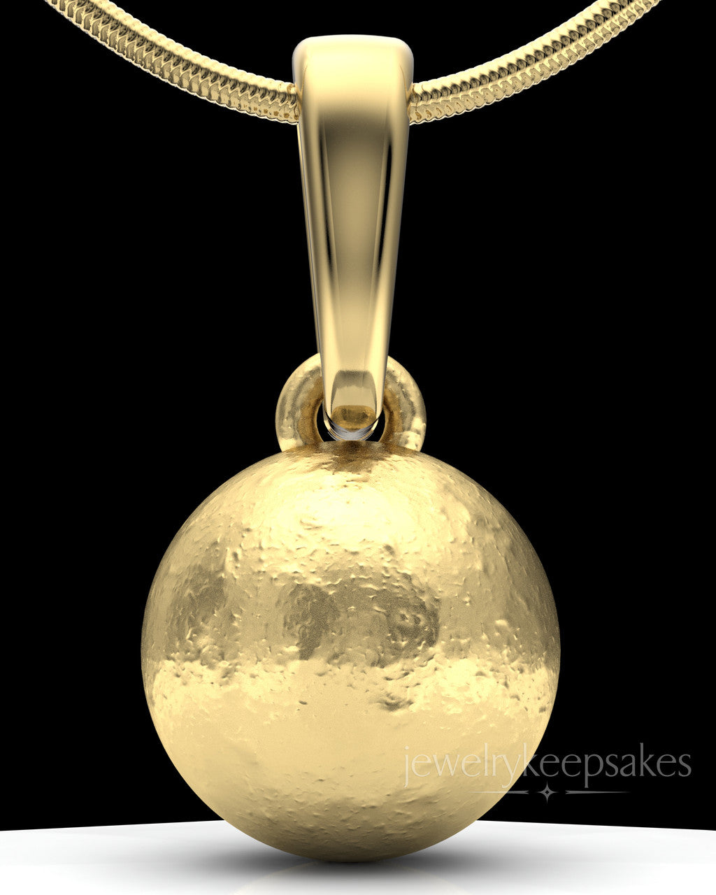 Gold Plated Spherical Permanently Sealed Waterproof Keepsake Jewelry