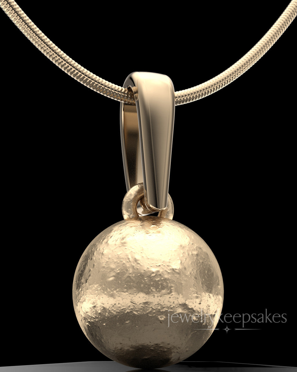 Solid 14K Gold Spherical Permanently Sealed Waterproof Keepsake Jewelry