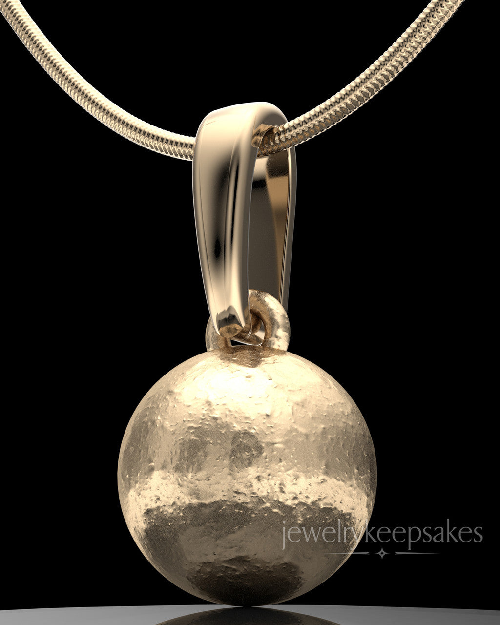 Solid 14K Gold Spherical Permanently Sealed Waterproof Keepsake Jewelry