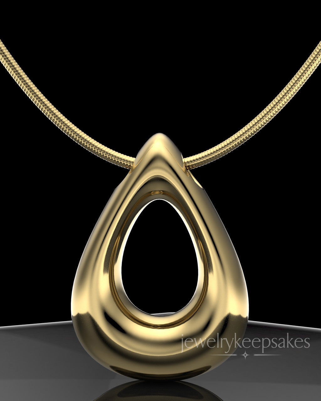 Gold Plated Permanently Sealed Teardrop Waterproof Keepsake Jewelry