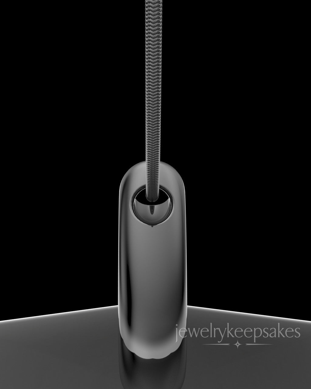 Black Plated Permanently Sealed Teardrop Waterproof Keepsake Jewelry