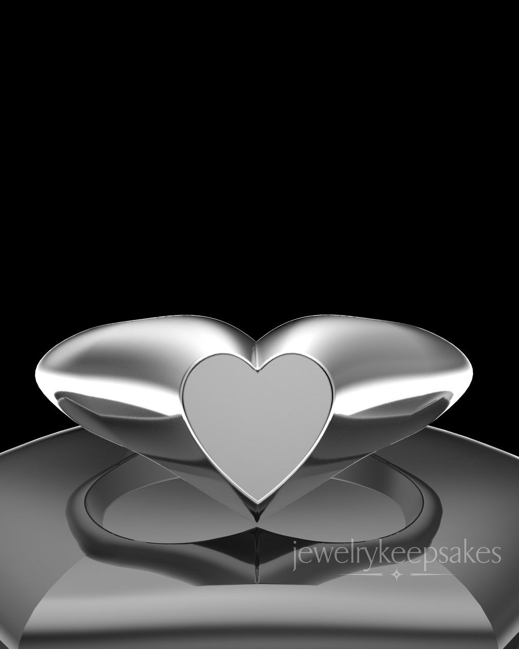 Sterling Silver Signet Permanently Sealed Waterproof Cremation Ring