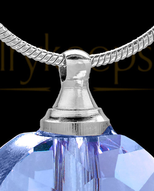 Blue Glass Globe Cremation Jewelry