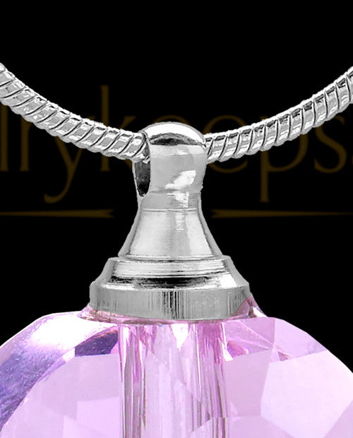 Pink Globe Glass Urn Pendant