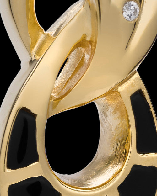 14K Gold and Onxy Infinity Cremation Necklace
