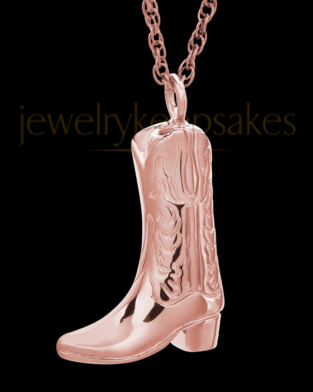 Boot 14K Rose Gold Memorial Keepsake